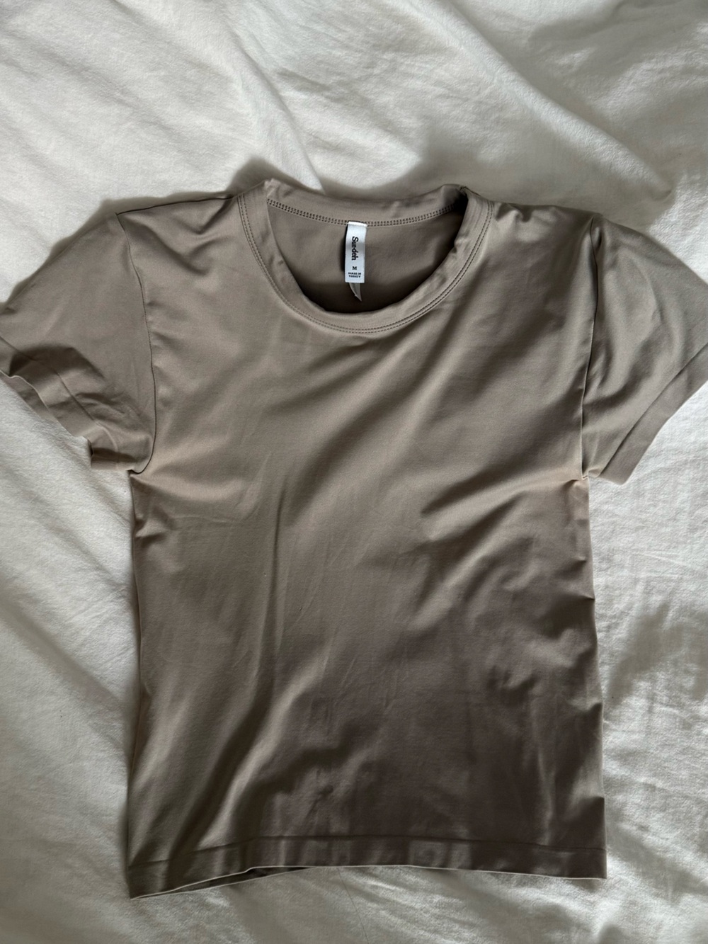 Aritzia Short Sleeve Tee in Stone Taupe